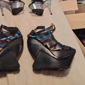 Jeffrey Campbell wedge sandals. Leather